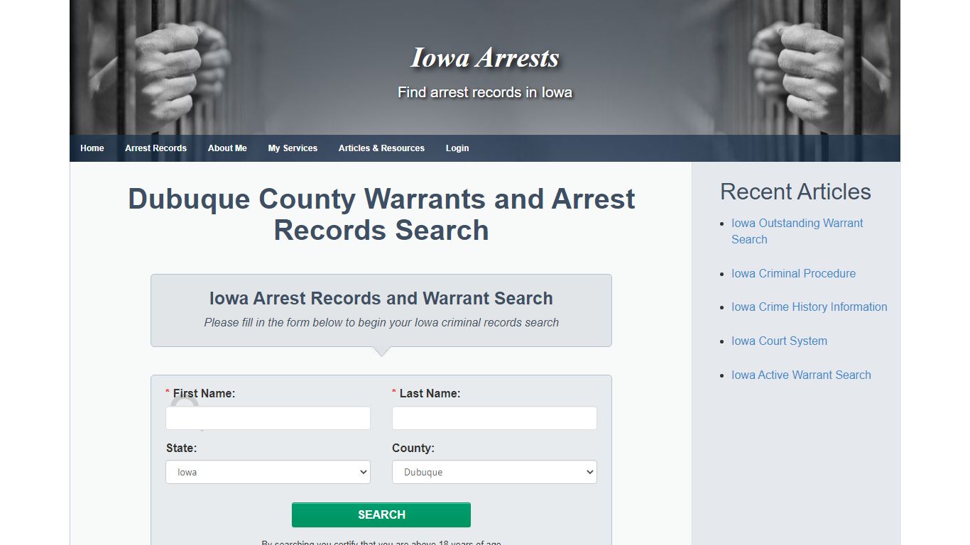 Dubuque County Warrants and Arrest Records Search - Iowa ...